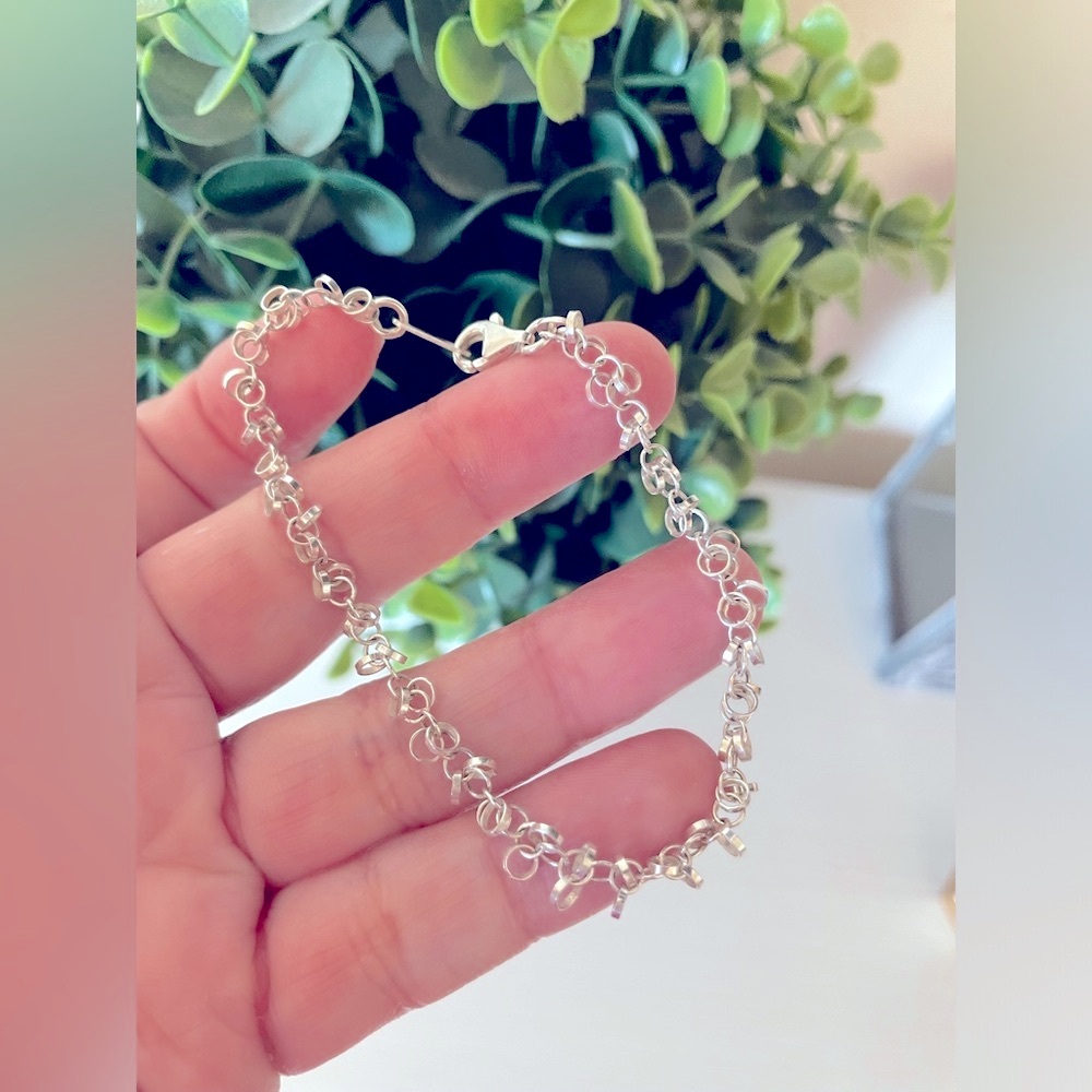 OC Tanner OTC Sterling Silver 925  loops link 925 Bracelet Italy 7” length